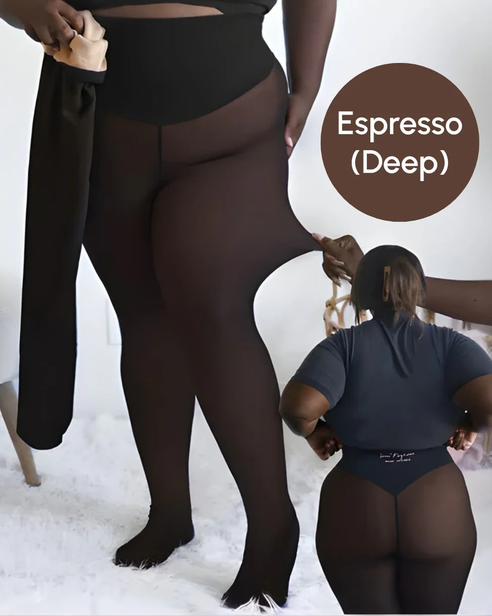 Snatched One-Seam Sheer Fleece Leggings